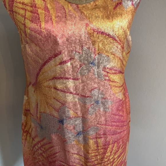 Angelo Marani 100% silk dress sequined perfect - Picture 9 of 13